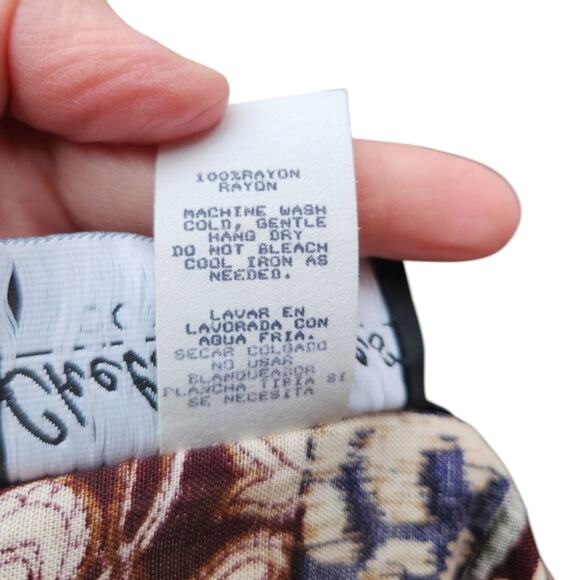 Chelsea Jones Orange & Brown Sleeveless Button-Down Tank – Size 24W - Picture 8 of 9